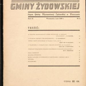 Głos Gminy Żydowskiej : Organ Gminy Wyznaniowej Żydowskiej w Warszawie /