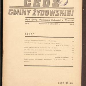 Głos Gminy Żydowskiej : Organ Gminy Wyznaniowej Żydowskiej w Warszawie /