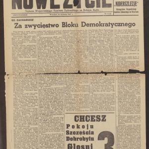 Nowe Życie : trybuna Wojewódzkiego Komitetu Żydowskiego na Dolnym Śląsku /