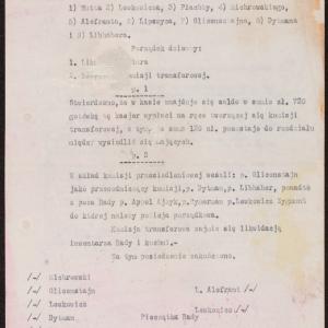 Protokół nr 50 posiedzenia Rady Żydowskiej w Grodzisku Mazowieckim w dn. 9.02.1941 r.