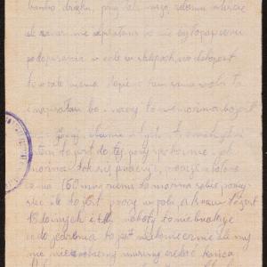 List z 5.02.1942 r. do Marysi Landau (Warszawa-getto)