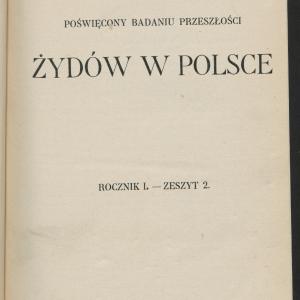 Kwartalnik Poświęcony Badaniu Przeszłości Żydów w Polsce