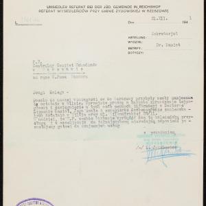 Pisma do Centralnego Komitetu Uchodźców w Warszawie (na ręce Hersza Wassera)