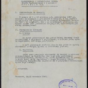 Sprawozdanie Działu Listów Zagranicznych ŻSS-KK z pracy w I dekadzie września 1940 roku