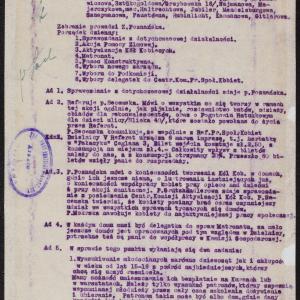 Protokół posiedzenia Referatu Pracy Społecznej Kobiet z dn. 24 lutego 1942 r. i sprawozdanie Pogotowia Opiekuńczego dla Dzieci Ulicy za miesiąc luty 1942 r.