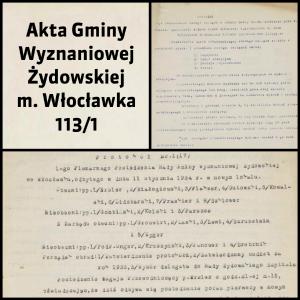 Akta Gminy Wyznaniowej Żydowskiej m. Włocławka 113/1