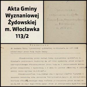 Akta Gminy Wyznaniowej Żydowskiej m. Włocławka 113/2