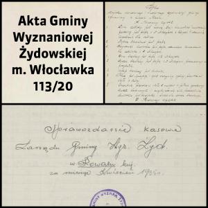 Akta Gminy Wyznaniowej Żydowskiej m. Włocławka 119/20