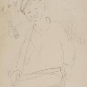 Portret chłopca niosącego skrzynkę